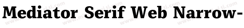Mediator Serif Web Narrow字体转换